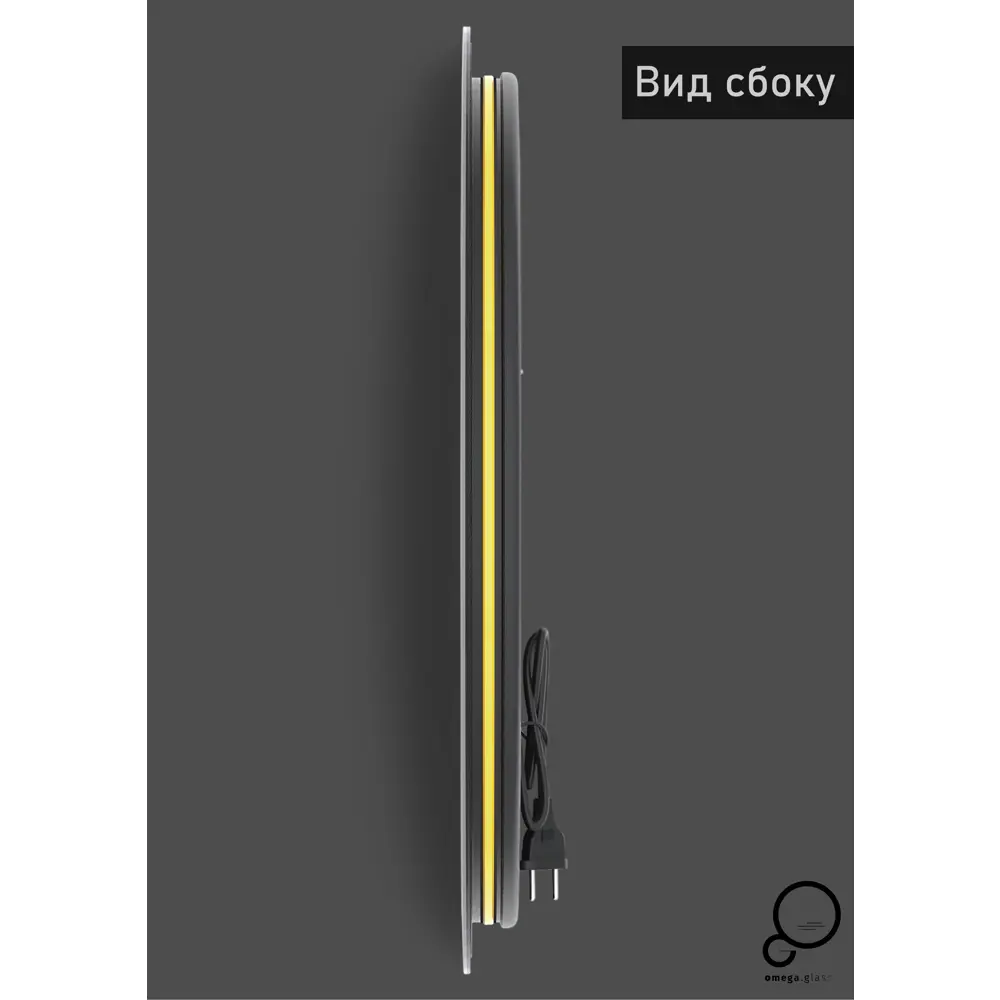 Зеркало для ванной Omega Glass Black Line SD78 50 см круглое с подсветкой 89375343 STLM-2021293 - Вид №6