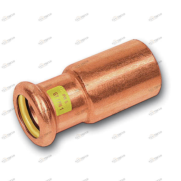 1102432214 SANHA 10243 пресс-фитинг газ, медь, ниппель переходн. ВПр-НПр 22ax14 мм 