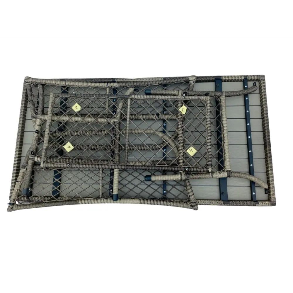 Садовый стол нераздвижной складной Antony 160x85x72 см искусственный ротанг серый 89407080 STLM-2174524 Santreyd - Вид №6