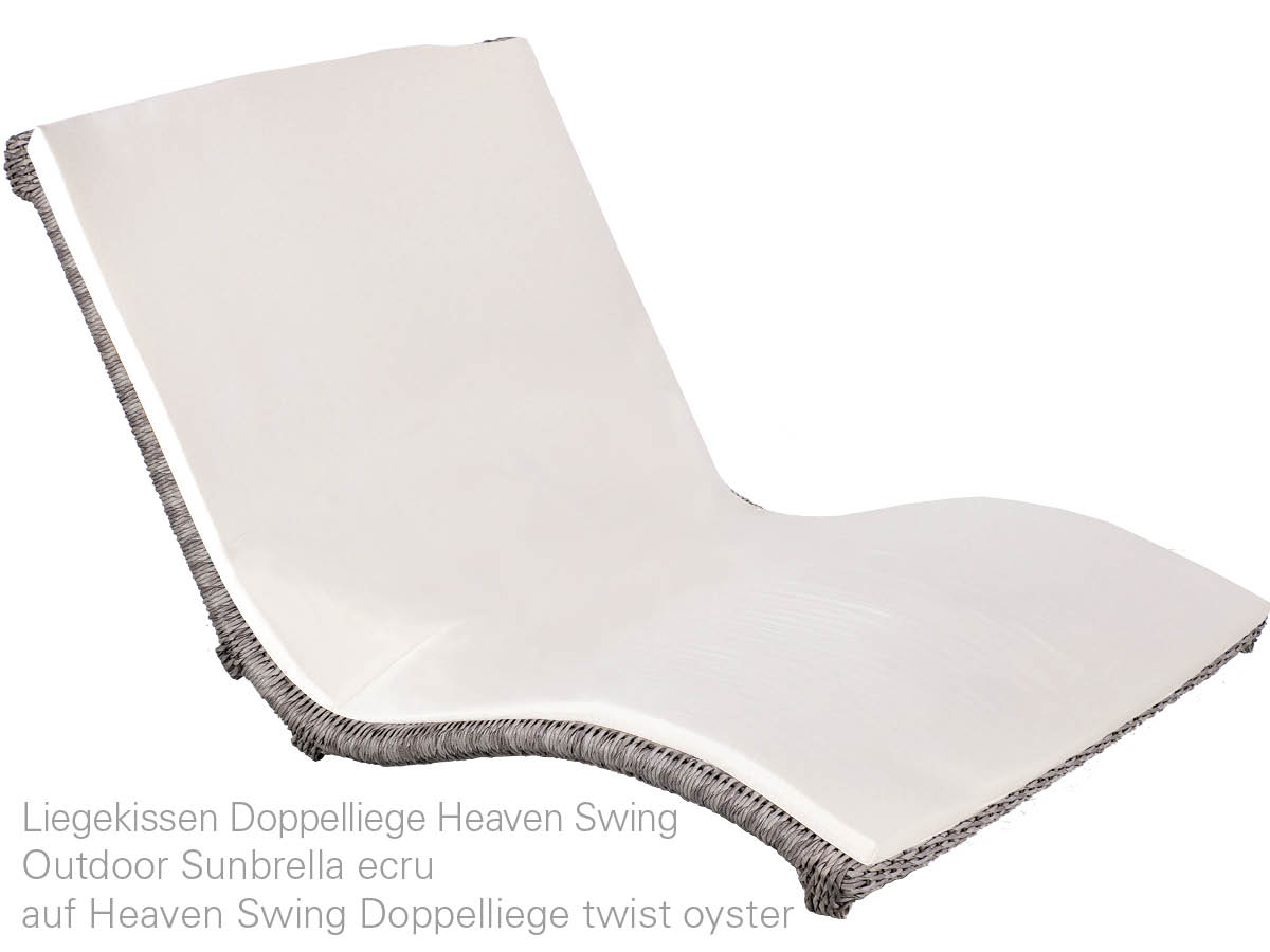 10.00.0537 Подушка для шезлонга двойной шезлонг Heaven Swing Outdoor sunbrella ecru Mbm  - Вид №1