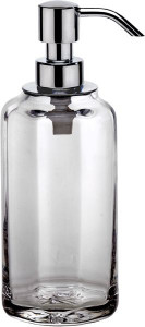 6607/CH-WAV-V5 Surya Crystal, дозатор высокий с помпой V5, цвет хром - стекло с эффектом волны