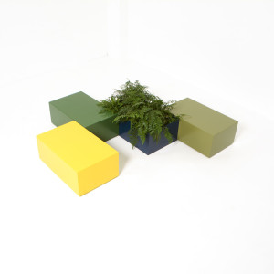 Прямоугольная алюминиевая плантатор с порошковым покрытием