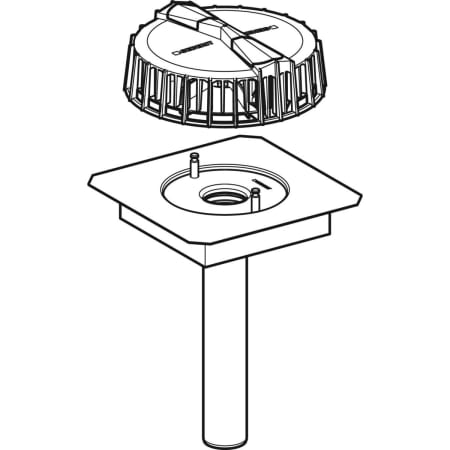 GEBERIT 359.111.00.1 Воронка Geberit Pluvia с соединительным фартуком для желобов  - Вид №1