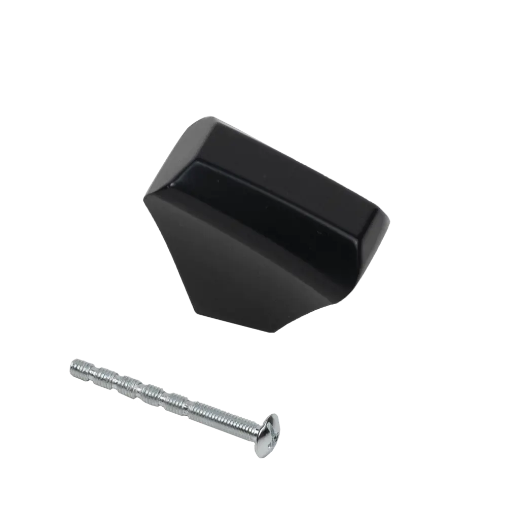 Мебельная ручка-кнопка Kubic цвет черная AKS STLM-2080848 - Вид №3