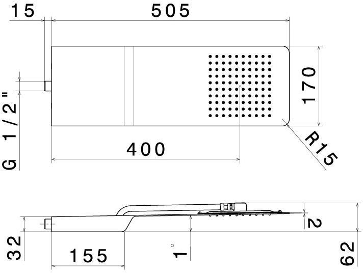 newform Лейка дождевого душа из нержавеющей стали Head showers 140 - Вид №1