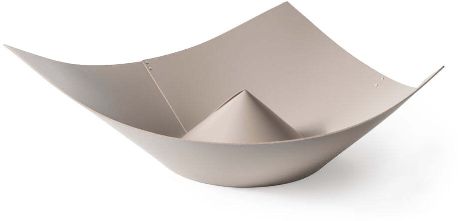 Корзина Сомбреро - 66X66XH25 см / регенерированная кожа_кремовый