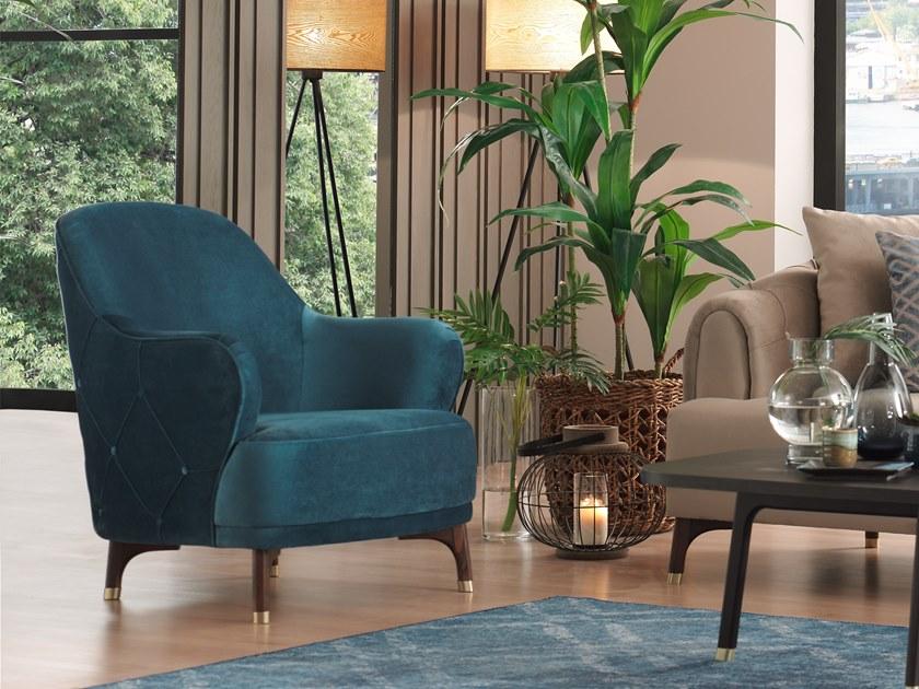 Enza Home Кресло из ткани с подлокотниками Navona sun-id-1500286 - Вид №6