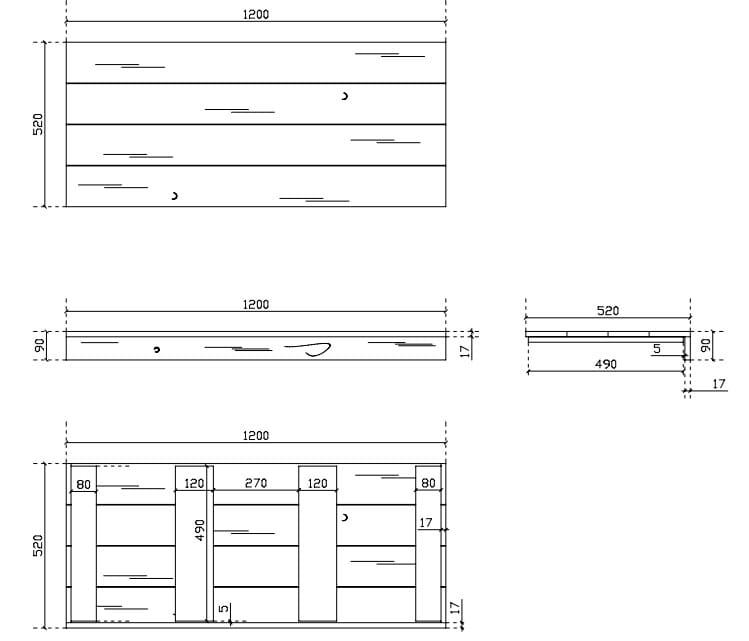 Столешница из лиственницы Galassia плюс дизайн ARCH-00107712 - Вид №2