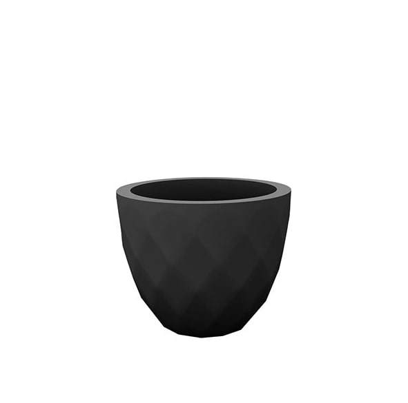 073089 Кашпо Nano матовое антрацит 12см Vondom Vases