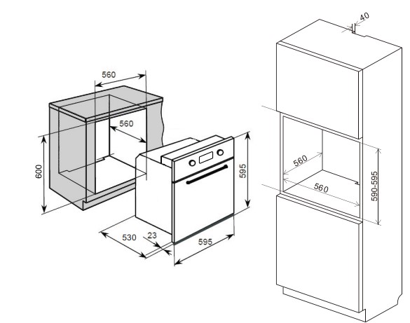 9242197 Электрический духовой шкаф LEX EDM 076 WH белый STDN-0094427 - Вид №5