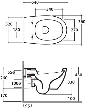 Mdb02.bi Подвесной унитаз настенный Белый Ceramica Globo 4ALL Италия - Вид №2