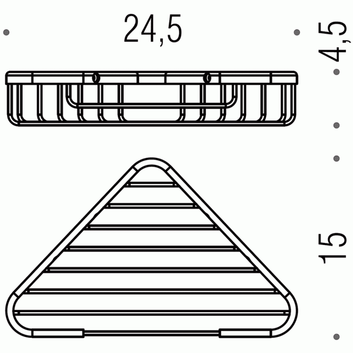 B2734 Полочка-решётка 245xh45 COLOMBO Basic Colombo Design - Вид №2
