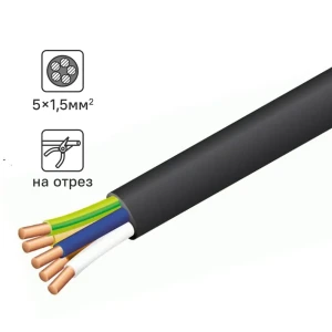 Кабель TDM ELECTRIC ВВГнг(А) 5x1.5 мм² для внутренней и наружной прокладки 84730789