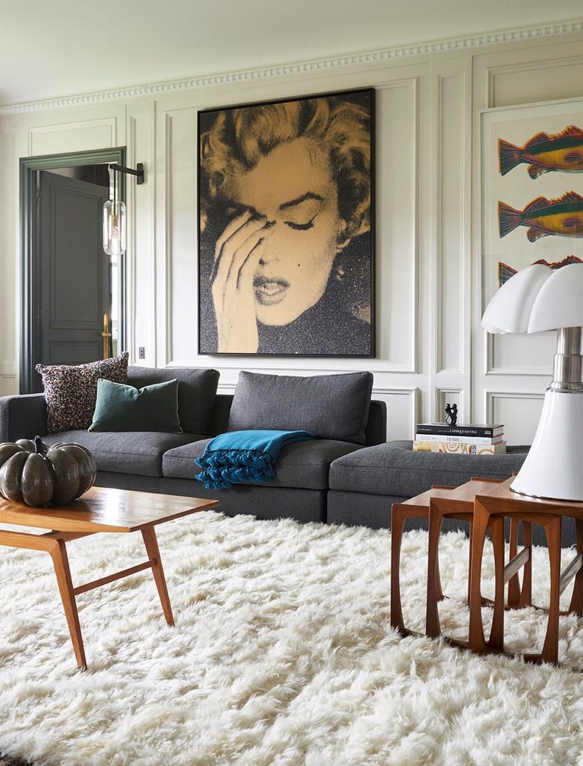 Toulemonde Bochart Однотонный прямоугольный ковер из шерсти Linea sun-id-1357507 - Вид №1