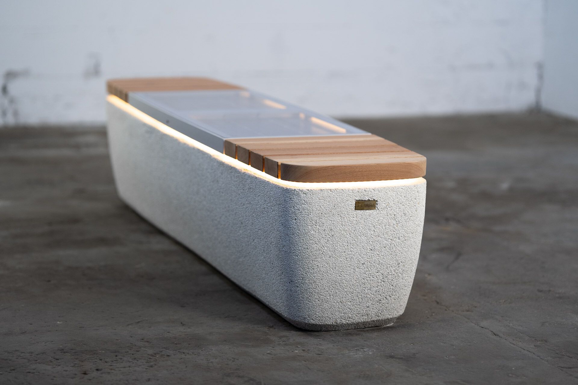 Солнечная бетонная скамья со встроенным освещением Kremen ARCH-00122992 - Вид №12