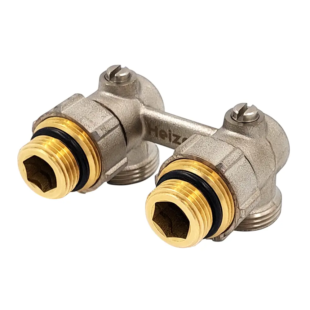Угловой Н-образный клапан Heizen для нижнего подключения радиаторов 3/4"x1/2" 13966728 STLM-0942200 - Вид №2