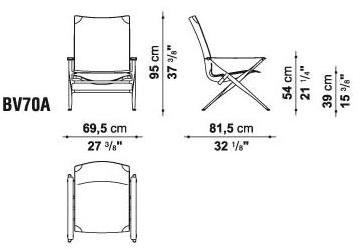 B&B Italia Раскладывающееся кожаное кресло с подлокотниками Beverly sun-id-1497449 - Вид №4