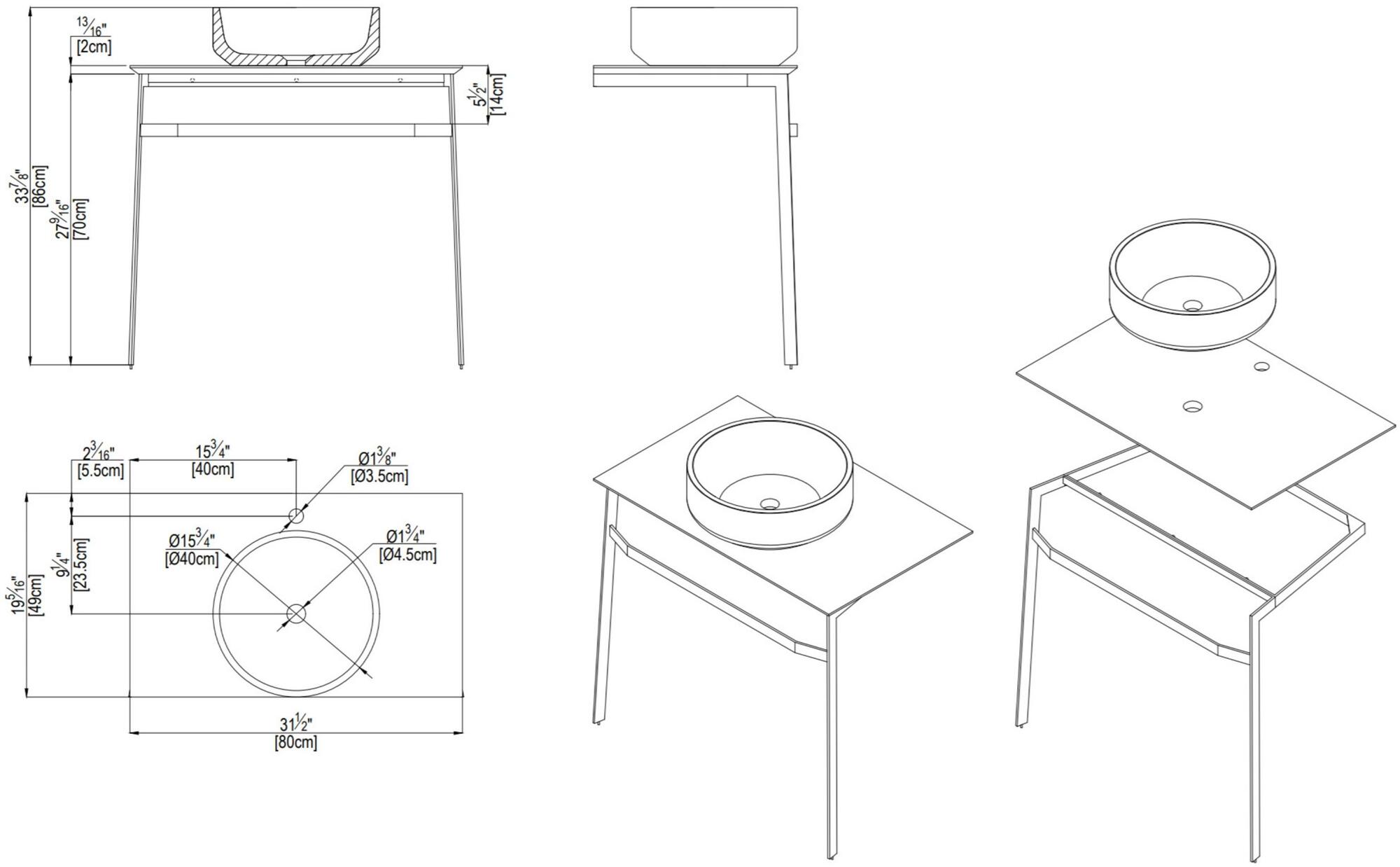 L'ANTIC COLONIAL Консольная раковина одинарная из натурального камня Karon sun-id-1467853 - Вид №2
