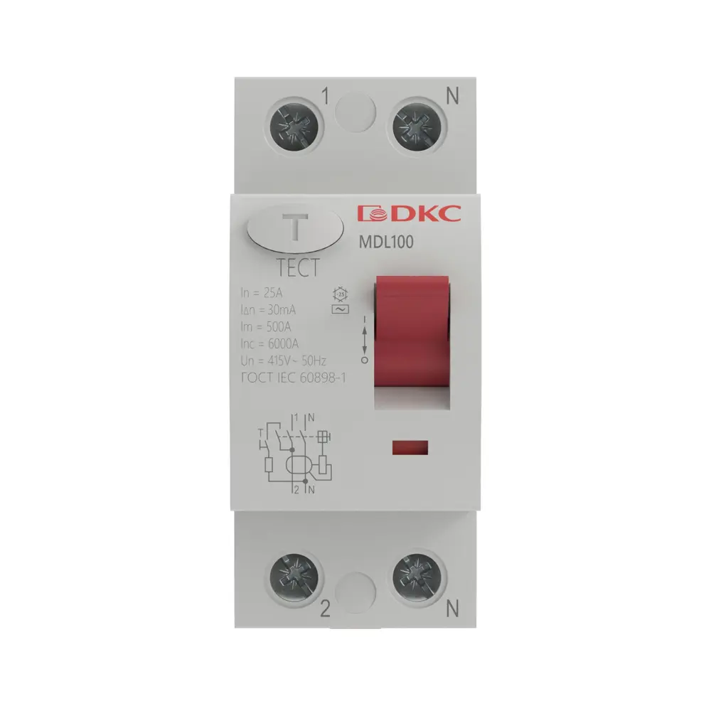 УЗО DKC Yon 2P 25 А 30 мА 10 кА АС 89439410 STLM-2126408  - Вид №1