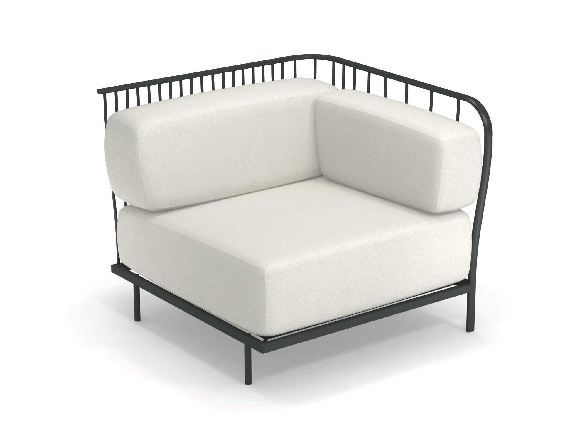 Тканевое мягкое угловое садовое кресло emu Cannolè ARCH-00124032