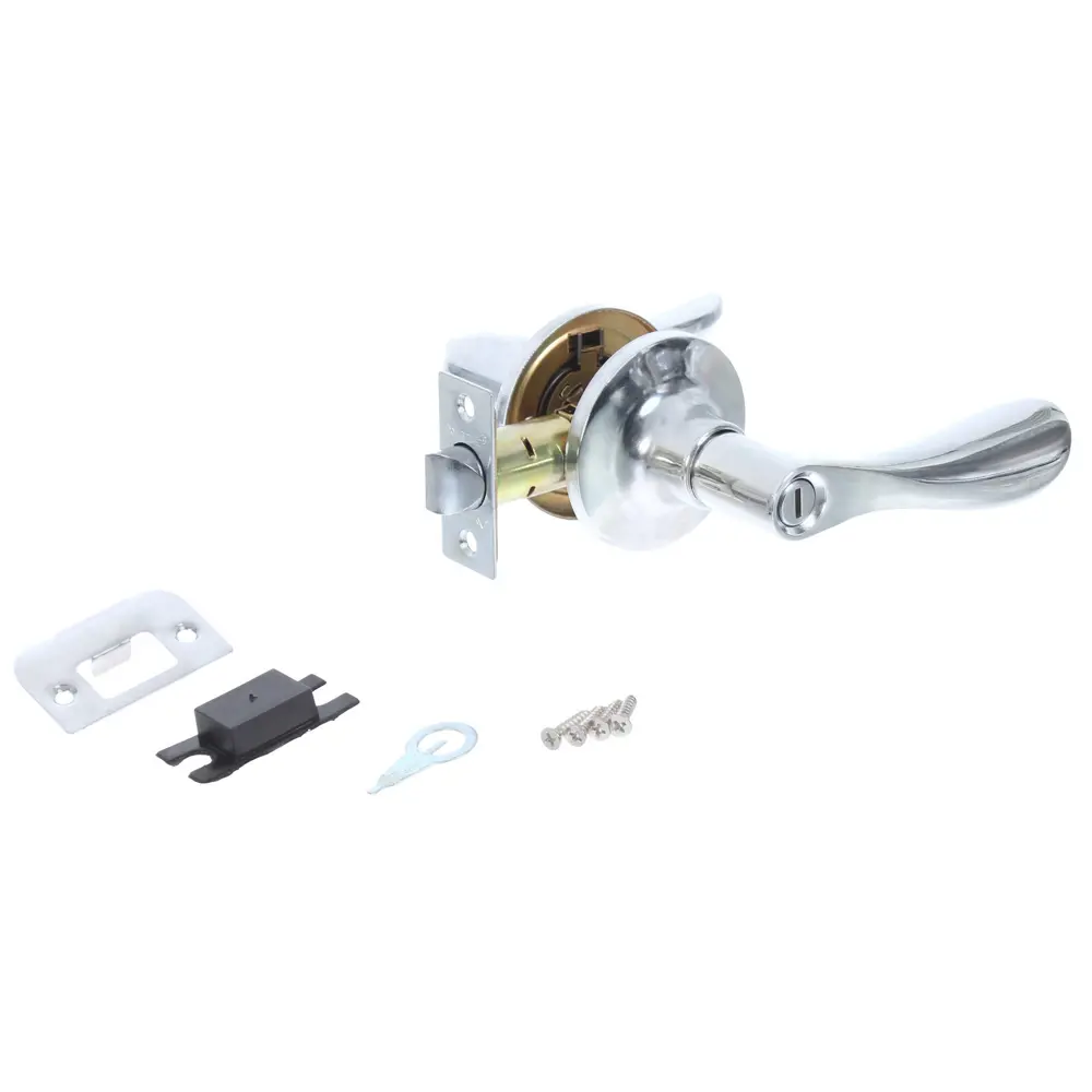 Ручка-кноб Avers с фиксатором для межкомнатных дверей, хром 82001734 STLM-0016925 - Вид №1