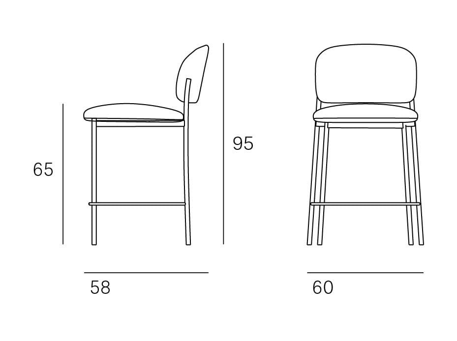 Высокий тканевый мягкий стул Blasco&Vila RC Metal Soft ARCH-00144612 - Вид №10