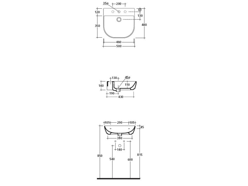 Керамическая раковина Galassia EDEN ARCH-00148960 - Вид №2