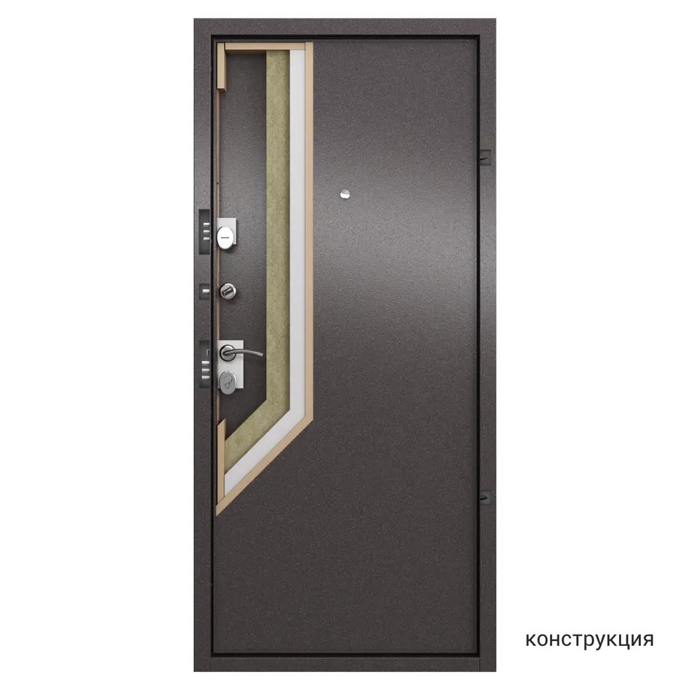 Дверь входная металлическая Денвер 950x2050 мм левая. цвет коричневый TOREX STLM-2200070 - Вид №13