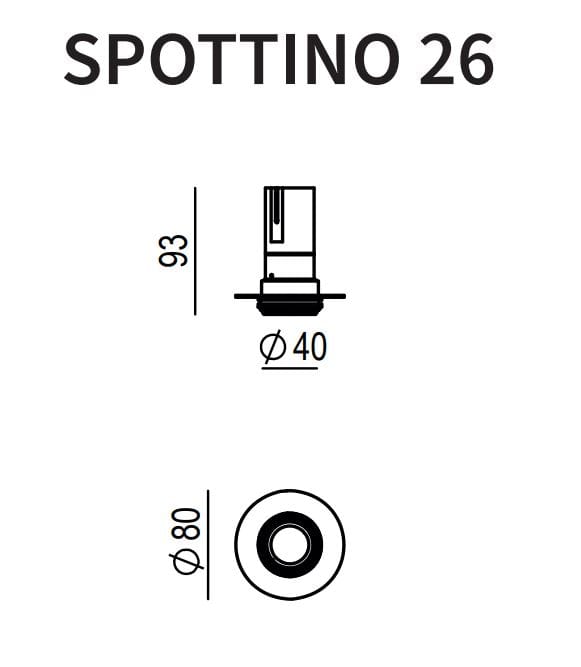 Алюминиевый утопленный круглый светодиодный прожектор Lucifero's Spottino ARCH-00045057 - Вид №4