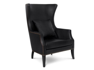 Кожаное кресло с подлокотниками