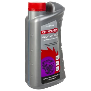 Масло моторное для четырехтактных двигателей Интерскол минеральное, 1 л