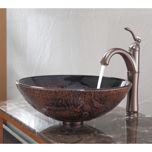 GV710-12mm-FVS1005ORB Накладная раковина на столешницу  прямоугольная Krausru  - Вид №1