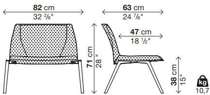 Kristalia Кресло из ткани Plate sun-id-1380876 - Вид №5