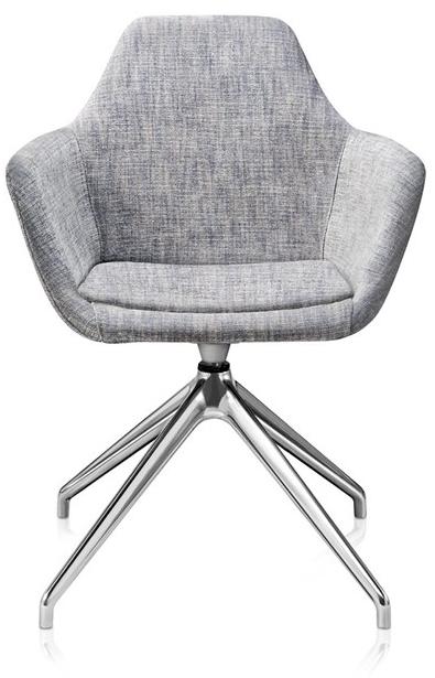 ALMA DESIGN Вращающийся стул на козелке из ткани с подлокотниками Y chair 2096 - Вид №1