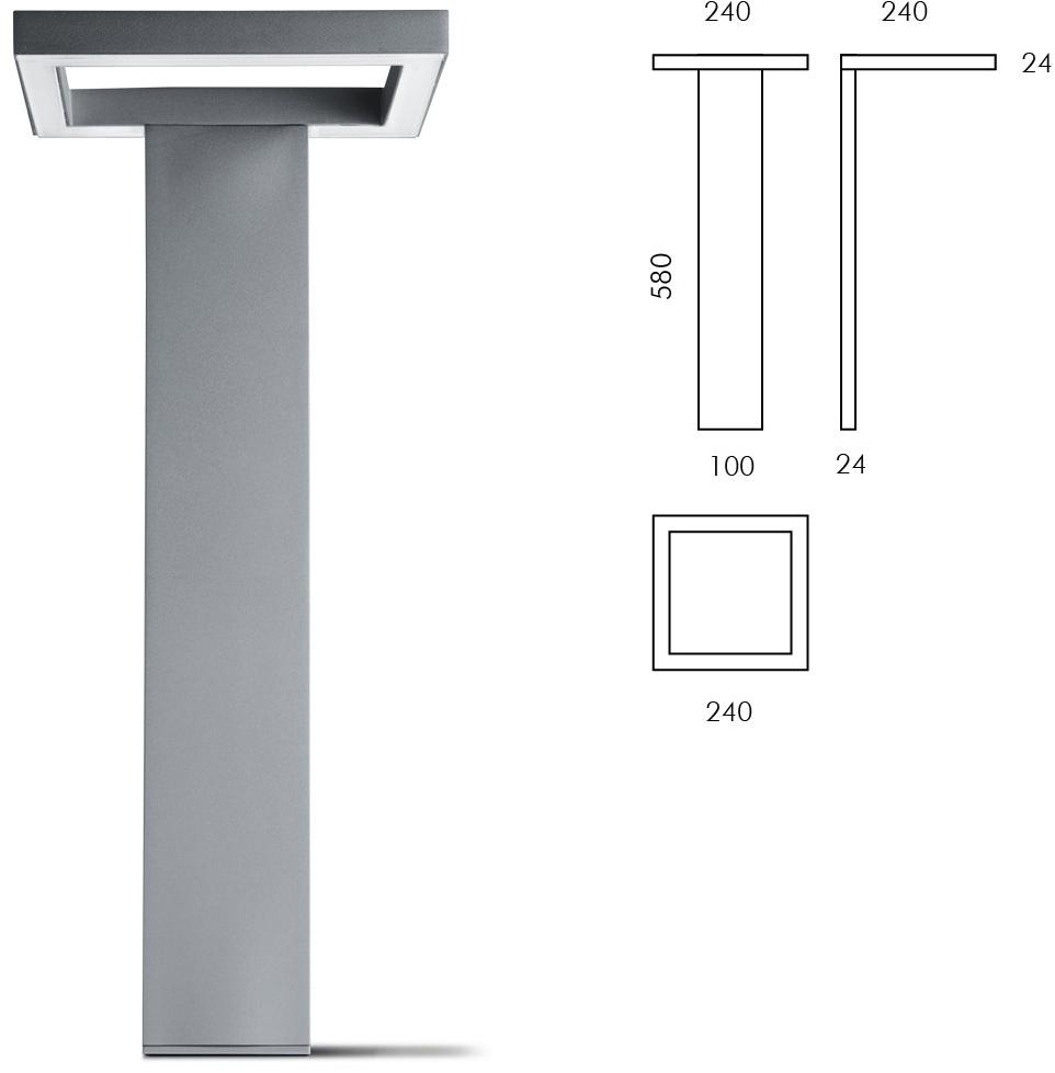 SIMES Светодиодный алюминиевый столбик Trim sun-id-1423759 - Вид №4