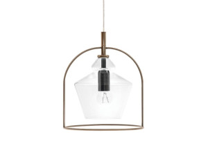 Подвесной светильник из дутого стекла