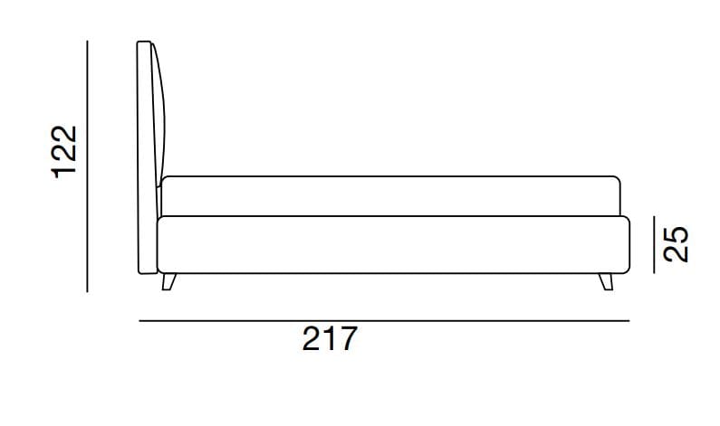 Односпальная кровать из ткани с мягким изголовьем Twils VENUS ARCH-00029060 - Вид №7