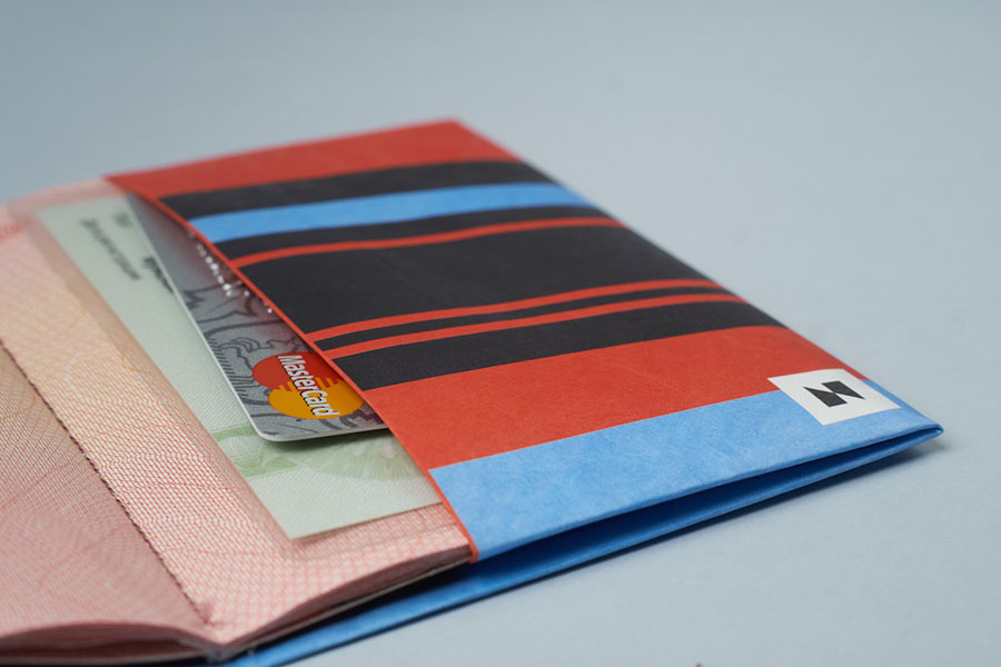 NС-031 Обложка на паспорт new tabby, в полоску New wallet  - Вид №5