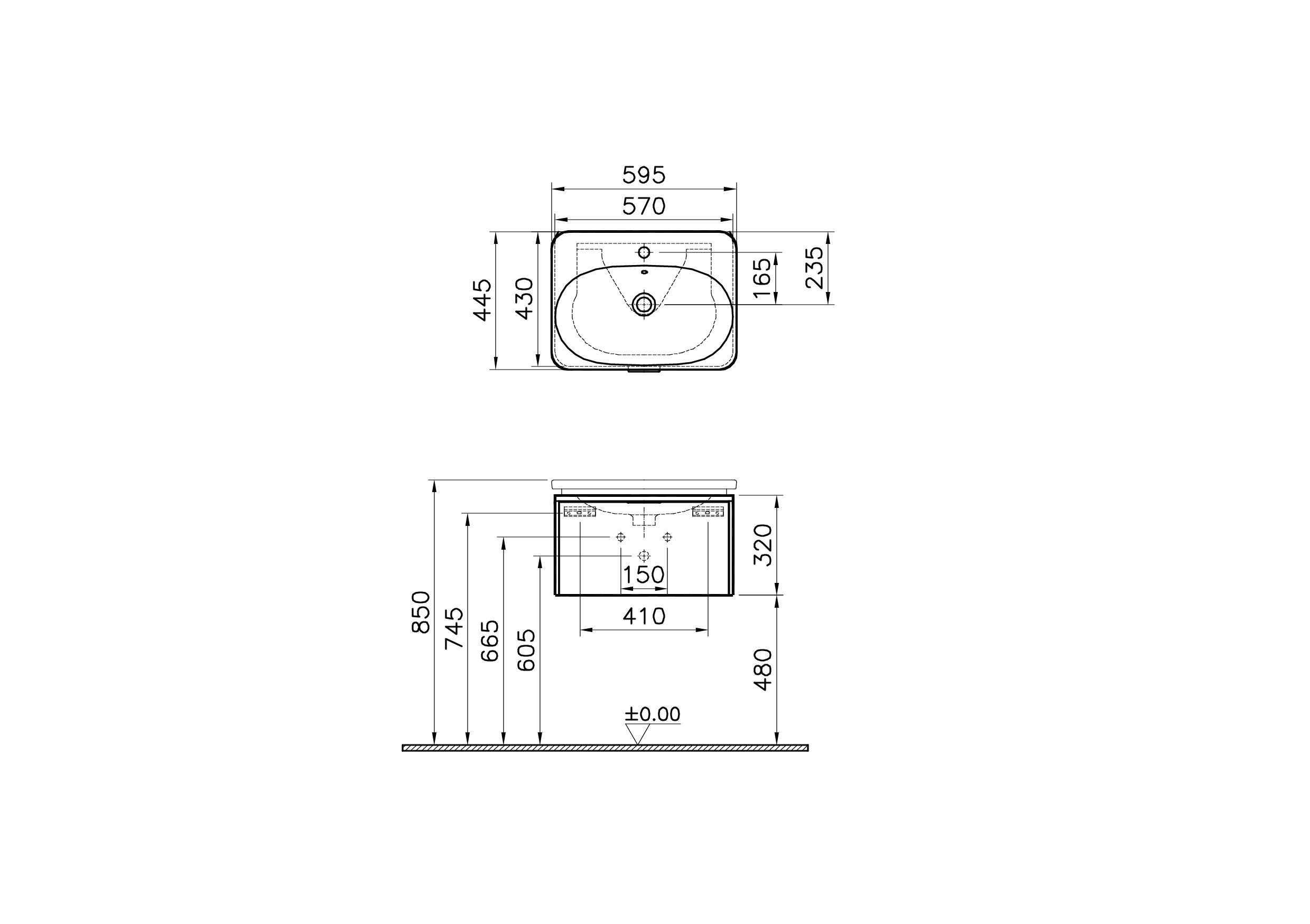 56318 Раковина Vitraglobal Nest Trendy  - Вид №1