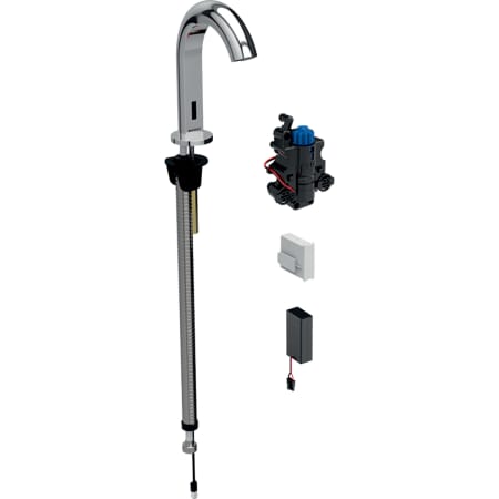 116.188.21.1 Смеситель для раковины Geberit Piave, вертикальный монтаж, питание от батарей, с функциональным блоком для скрытого монтажа Geberit  - Вид №4