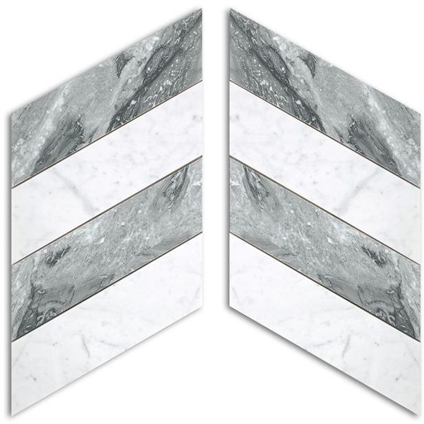 Ideamarmo Мраморная мозаика Chevron class Chv 707 - Вид №1