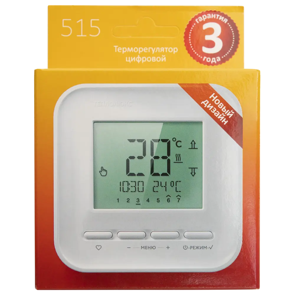 Терморегулятор для теплого пола Теплолюкс 515 электронный белый STLM-2100600 - Вид №5