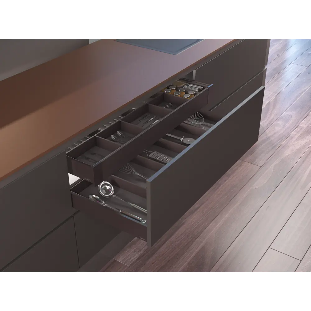 Панель для скрытого ящика Flowbox 36x11 см KONSENSA металл цвет антрацит 89446971 STLM-2111387 - Вид №8