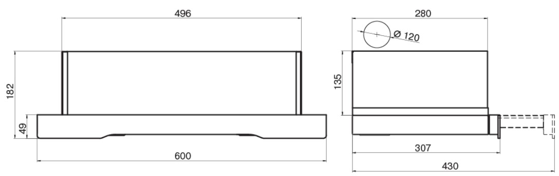 9924668 Вытяжка телескопическая ELIKOR IG6514MB серебристый/черный STDN-0112444 - Вид №1