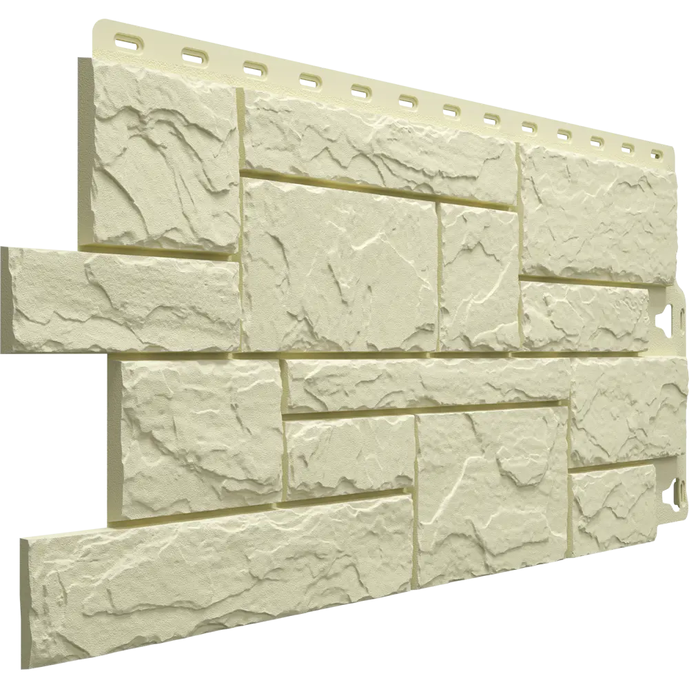 Фасадная панель Docke Камень крупный цвет светло-жёлтый DÖCKE Dacha STLM-2073116 - Вид №1