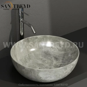 B6T45AG Накладная раковина на столешницу  круглая Ceramica Globo T-EDGE