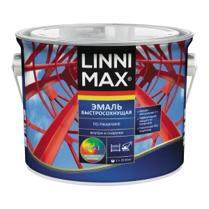 Грунт-эмаль по ржавчине LINNIMAX белая база 2.5 л 89379716