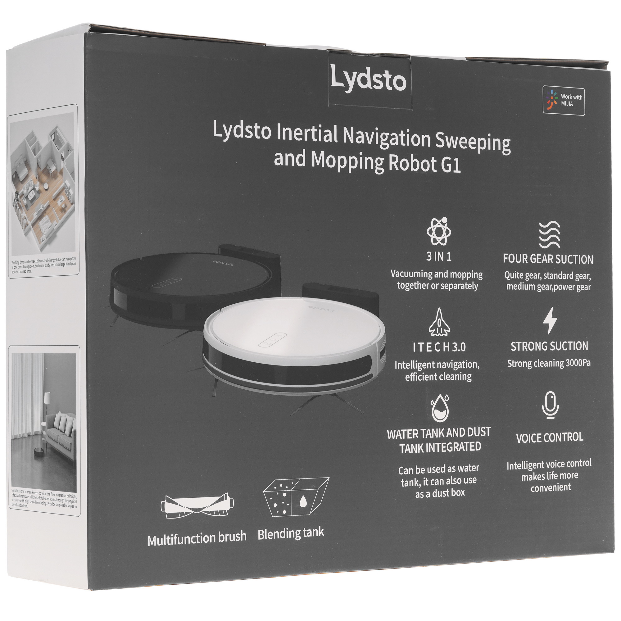 5096227 Робот-пылесос Lydsto G1 белый STDN-0133169 - Вид №11