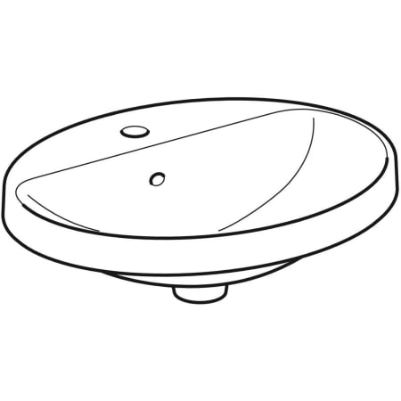500.724.01.2 Встраиваемая раковина Geberit VariForm овальной формы, с полкой для отверстия под смеситель Geberit  - Вид №10