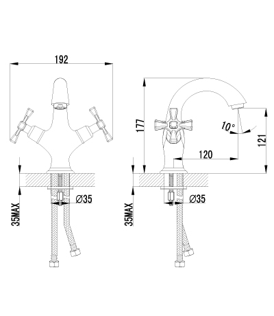 LM2506C Смеситель Benefit для раковины LEMARK BENEFIT  - Вид №1
